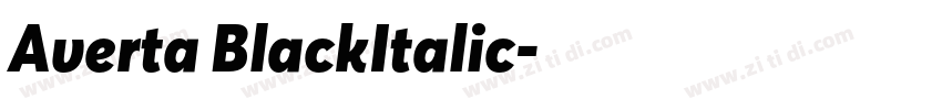 Averta BlackItalic字体转换
